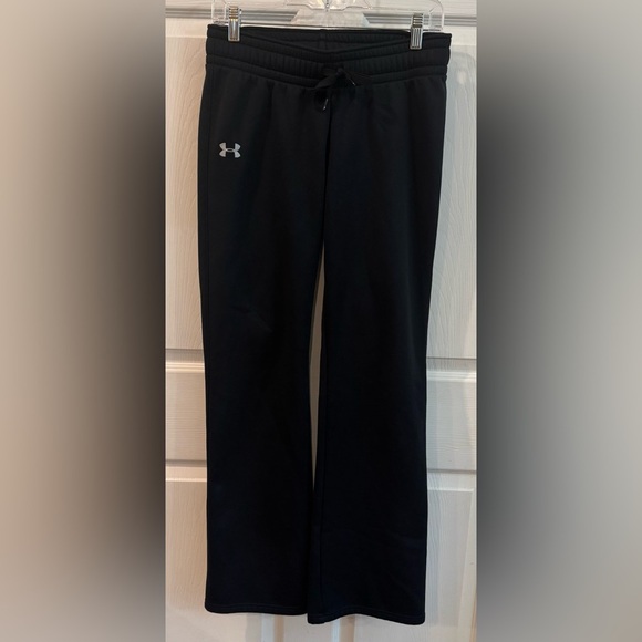 Under Armour Fleece Sweatpants Jogging Black Women’s Size Small Embroidered Logo - Picture 1 of 7